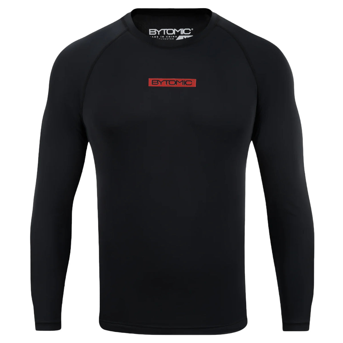 Black Bytomic Red Label Long Sleeve Rash Guard    at Bytomic Trade and Wholesale