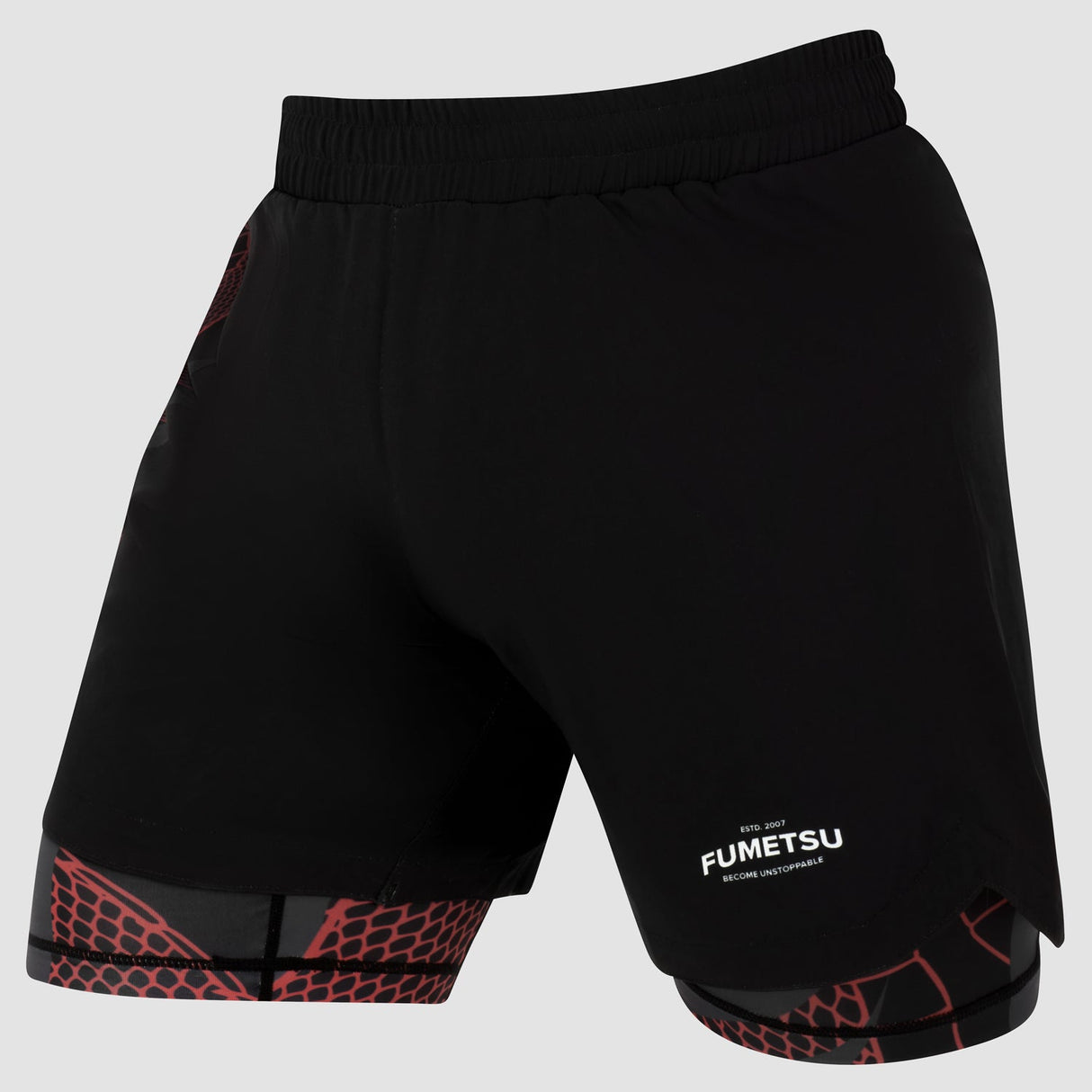 Fumetsu Anaconda Womens Dual Layer Fight Shorts Black/Red    at Bytomic Trade and Wholesale