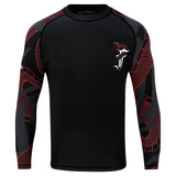 Fumetsu Anaconda Long Sleeve Rash Guard Black/Red    at Bytomic Trade and Wholesale