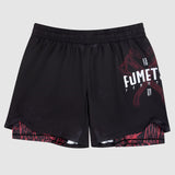 Fumetsu Berserker Dual Layer Fight Shorts Black/Red    at Bytomic Trade and Wholesale