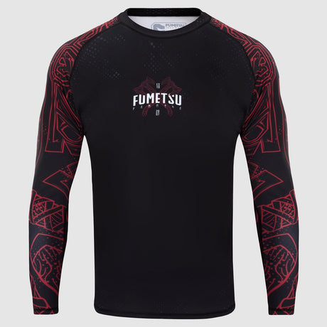 Black/Red Fumetsu Berserker Long Sleeve Rash Guard    at Bytomic Trade and Wholesale