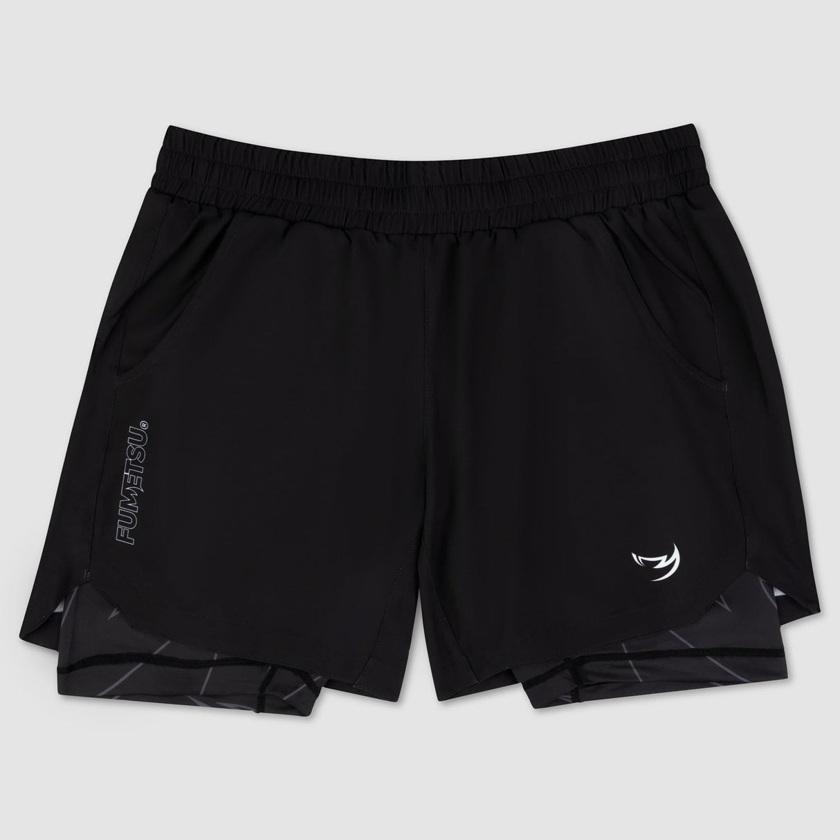 Fumetsu Icon Dual Layer Training Shorts Black    at Bytomic Trade and Wholesale