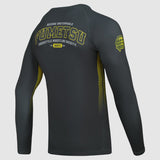 Grey Fumetsu Varsity Long Sleeve Rash Guard    at Bytomic Trade and Wholesale