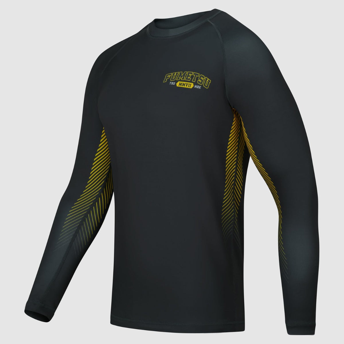 Grey Fumetsu Varsity Long Sleeve Rash Guard    at Bytomic Trade and Wholesale