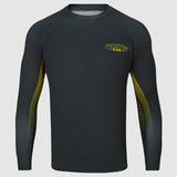 Grey Fumetsu Varsity Long Sleeve Rash Guard    at Bytomic Trade and Wholesale