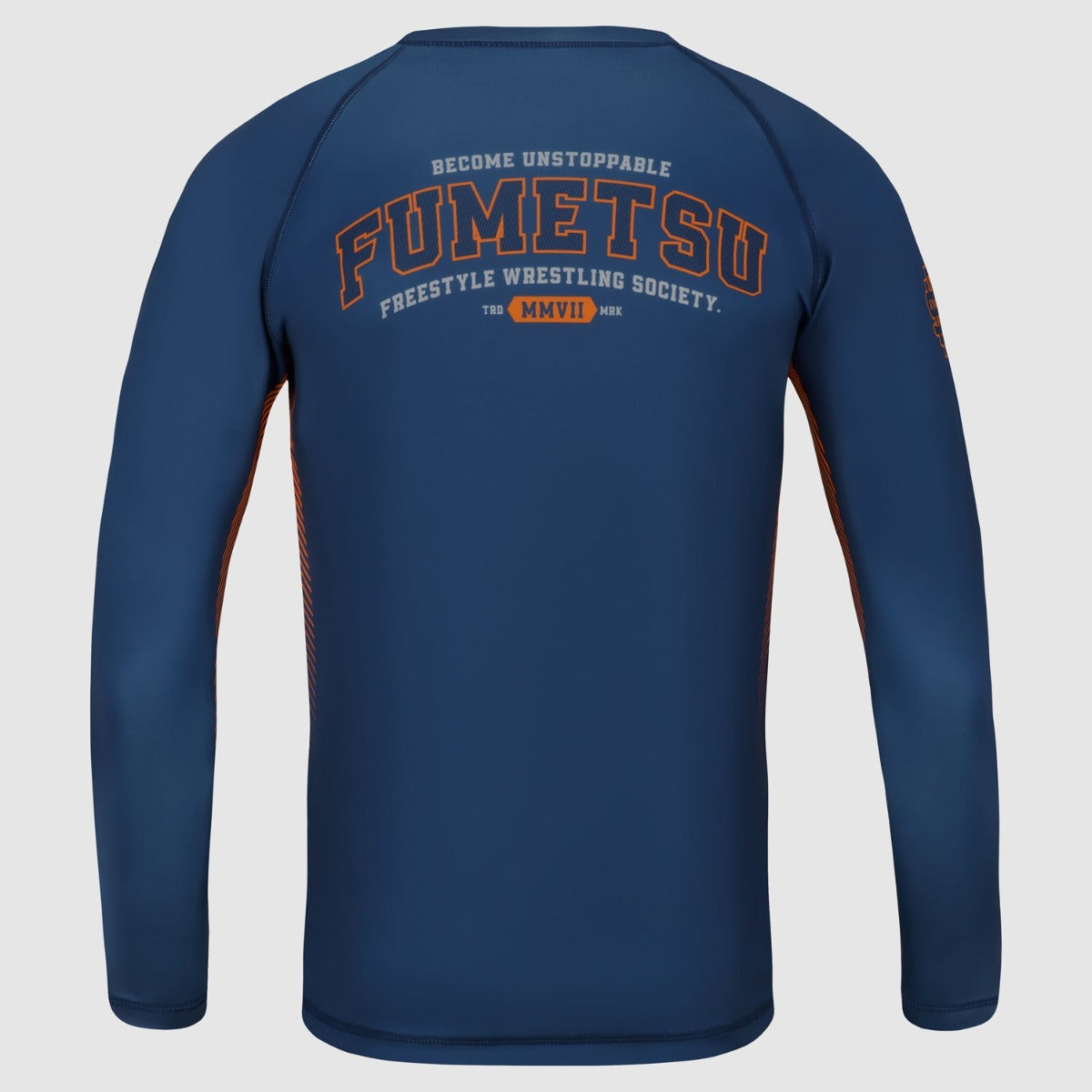 Navy Fumetsu Varsity Long Sleeve Rash Guard    at Bytomic Trade and Wholesale