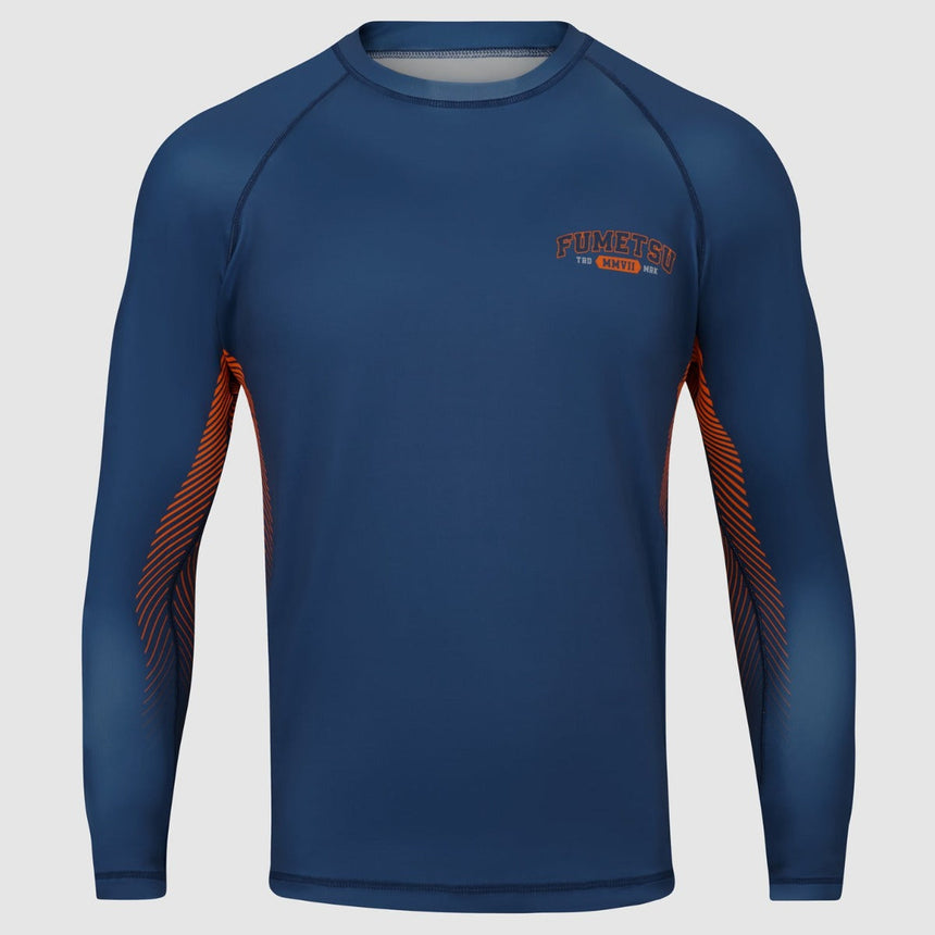 Navy Fumetsu Varsity Long Sleeve Rash Guard    at Bytomic Trade and Wholesale