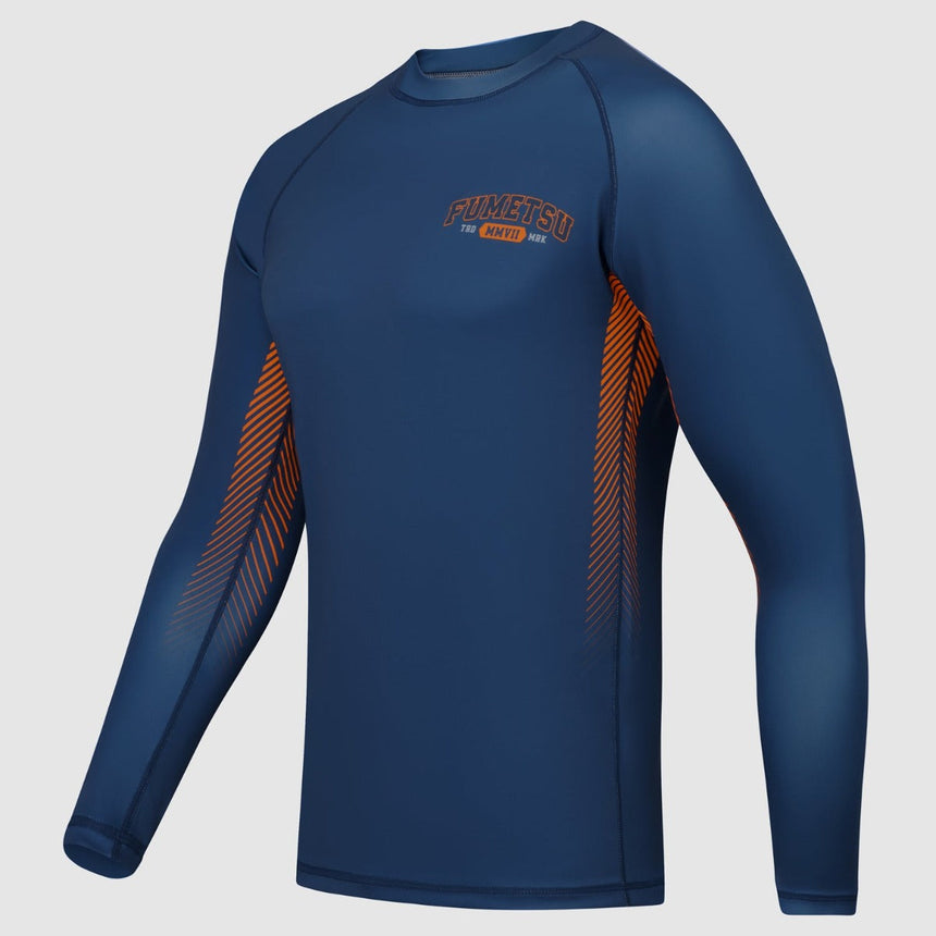 Navy Fumetsu Varsity Long Sleeve Rash Guard    at Bytomic Trade and Wholesale