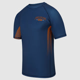 Navy Fumetsu Varsity Short Sleeve Rash Guard    at Bytomic Trade and Wholesale