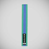 Green/Blue Bytomic 100% Cotton Coloured Stripe Martial Arts Belt at Bytomic Trade and Wholesale