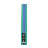 Green/Blue Bytomic 100% Cotton Coloured Stripe Martial Arts Belt at Bytomic Trade and Wholesale