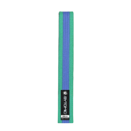 Green/Blue Bytomic Coloured Stripe Martial Arts Belt    at Bytomic Trade and Wholesale