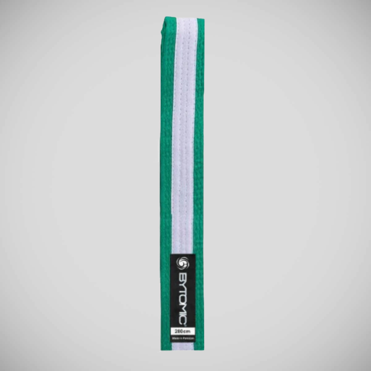 Green/White Stripe Bytomic Martial Arts Belt    at Bytomic Trade and Wholesale