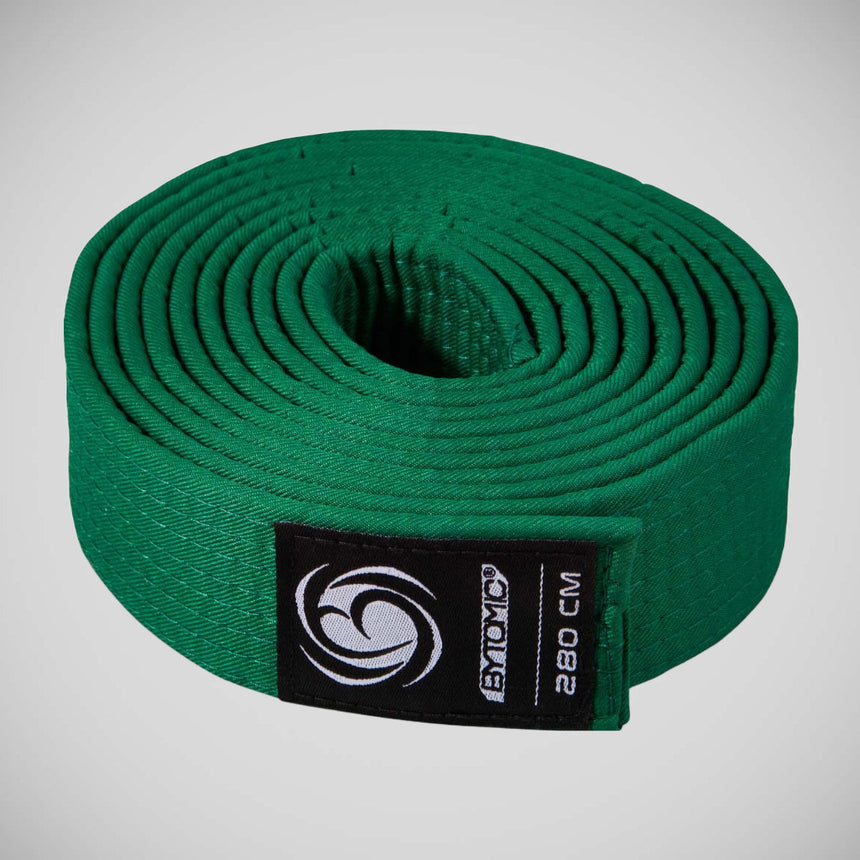 Green Bytomic Plain Polycotton Martial Arts Belt Pack of 10    at Bytomic Trade and Wholesale