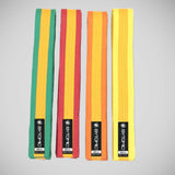 Green/Gold Stripe Bytomic 100% Cotton Martial Arts Belt at Bytomic Trade and Wholesale