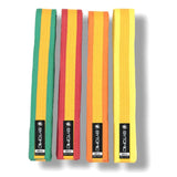 Green/Gold Stripe Bytomic 100% Cotton Martial Arts Belt at Bytomic Trade and Wholesale