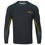 Grey Fumetsu Varsity Long Sleeve Rash Guard    at Bytomic Trade and Wholesale