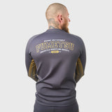 Grey Fumetsu Varsity Long Sleeve Rash Guard    at Bytomic Trade and Wholesale