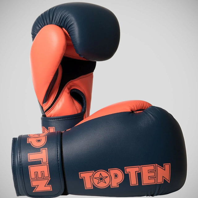 Grey/Orange Top Ten XLP Boxing Gloves    at Bytomic Trade and Wholesale