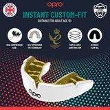 Sky Blue/White Opro Instant Custom-Fit Single Colour Mouth Guard    at Bytomic Trade and Wholesale