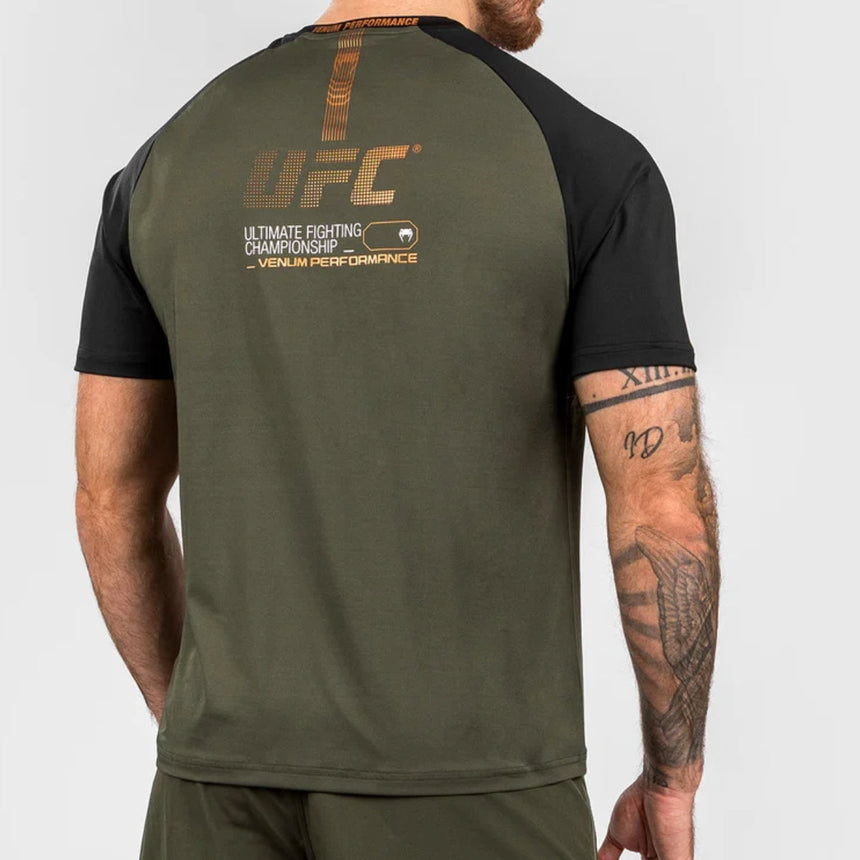 Khaki/Bronze Venum UFC Adrenaline Authentic Fight Week Dry Tech T-Shirt    at Bytomic Trade and Wholesale