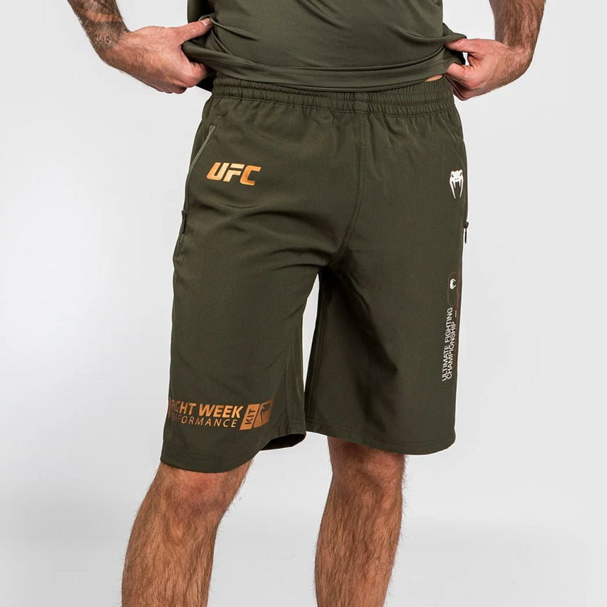 Khaki/Bronze Venum UFC Adrenaline Authentic Fight Week Performance Shorts    at Bytomic Trade and Wholesale