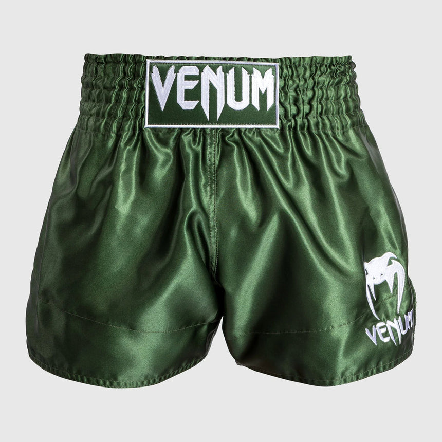 Venum Classic Muay Thai Shorts Khaki/White    at Bytomic Trade and Wholesale