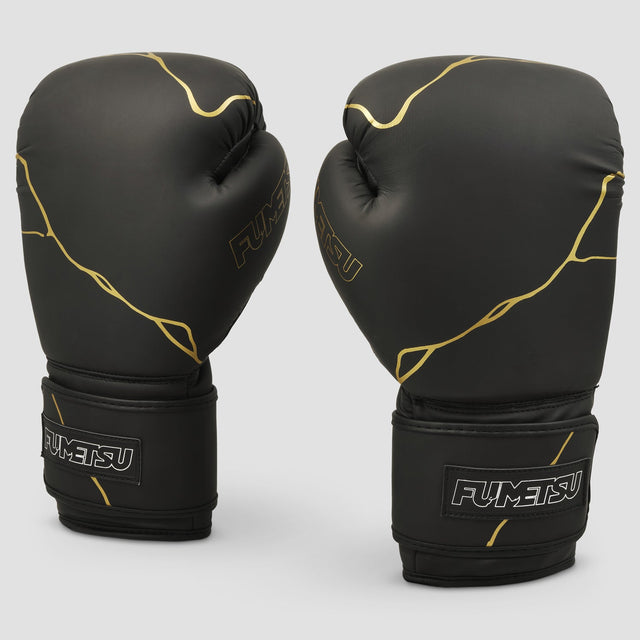 Black/Gold Fumetsu Kintsugi Boxing Gloves    at Bytomic Trade and Wholesale