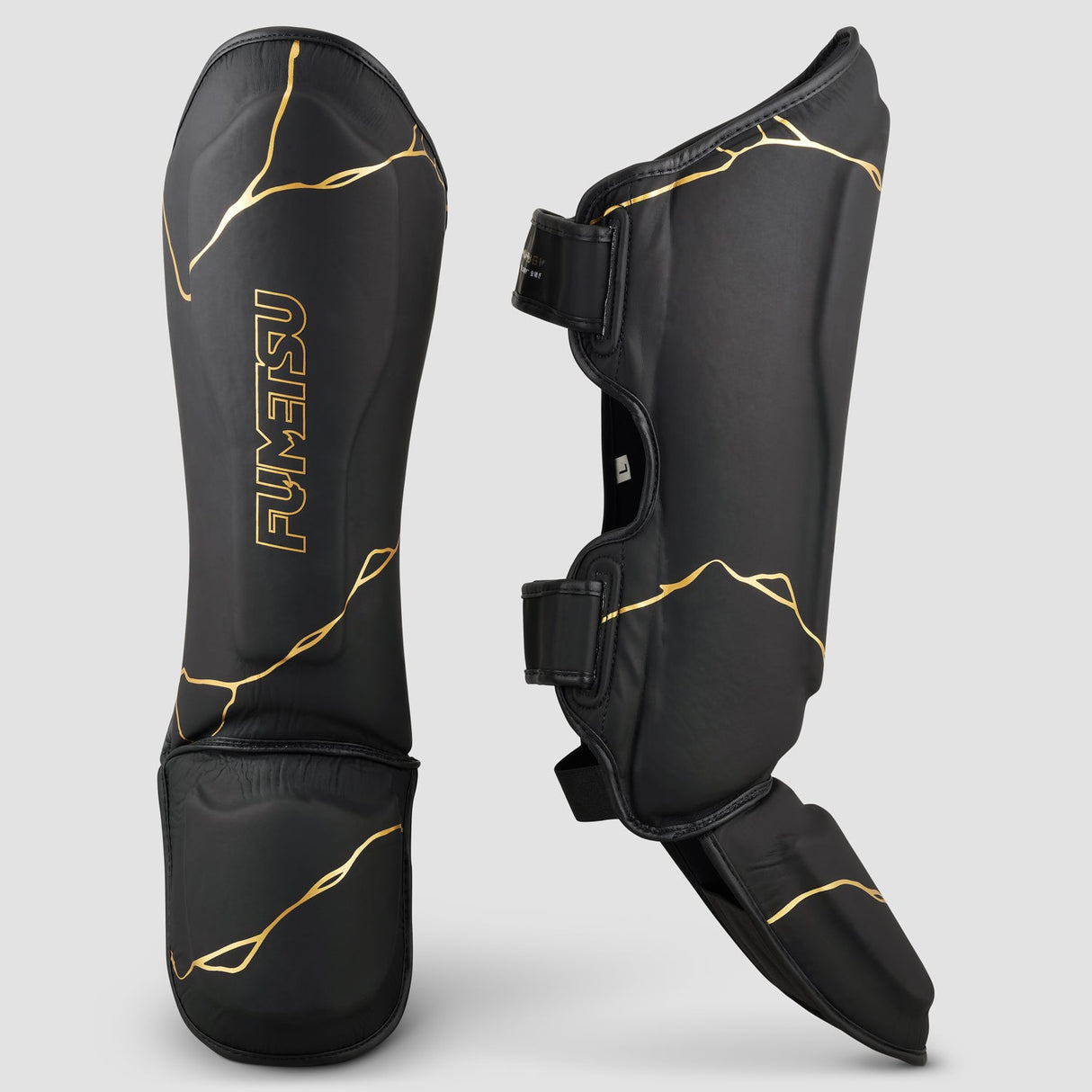 Black/Gold Fumetsu Kintsugi Shin/Instep Guards    at Bytomic Trade and Wholesale