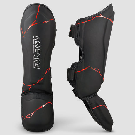 Black/Red Fumetsu Kintsugi Shin/Instep Guards    at Bytomic Trade and Wholesale