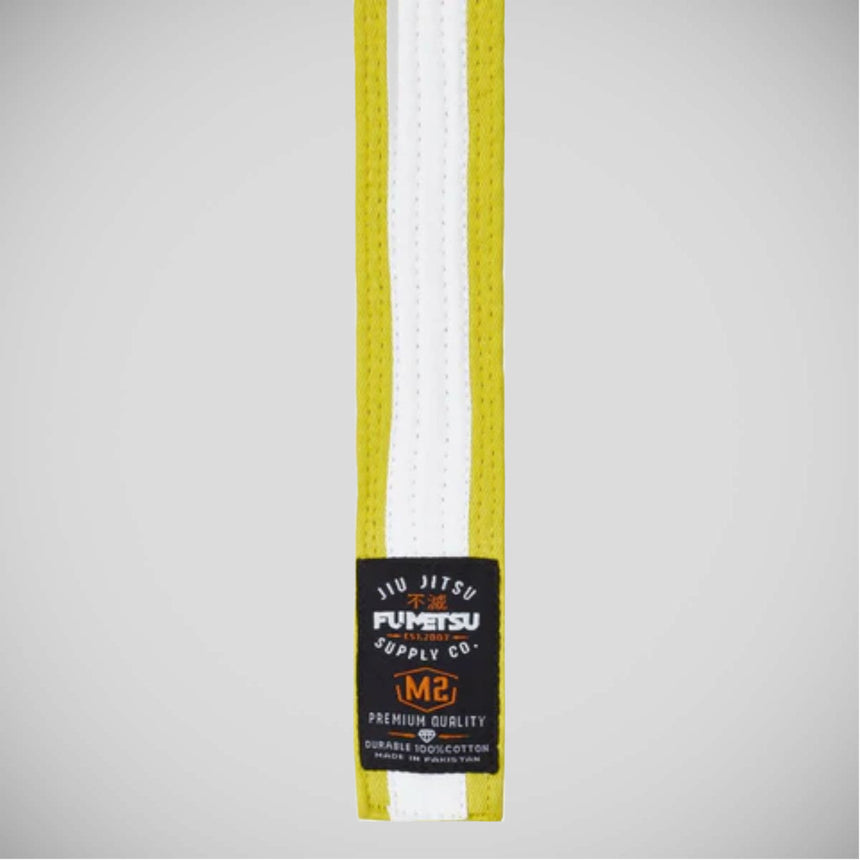 Yellow/White Fumetsu V2 Kids BJJ Belt    at Bytomic Trade and Wholesale