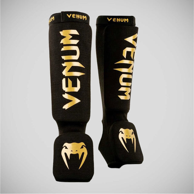 Black/Gold Venum Kontact Shin Instep Guards    at Bytomic Trade and Wholesale