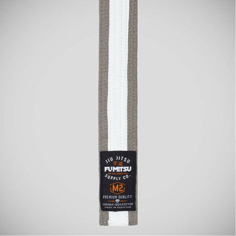 Grey/White Fumetsu V2 Kids BJJ Belt    at Bytomic Trade and Wholesale