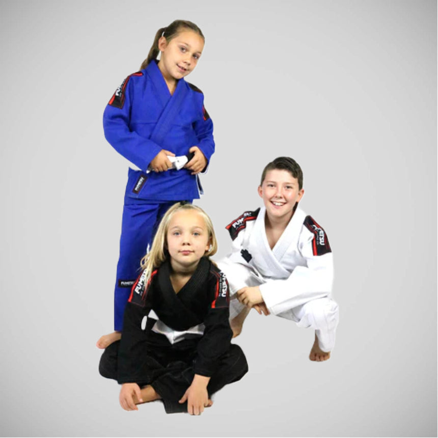 White Fumetsu Kids Shield BJJ Gi    at Bytomic Trade and Wholesale