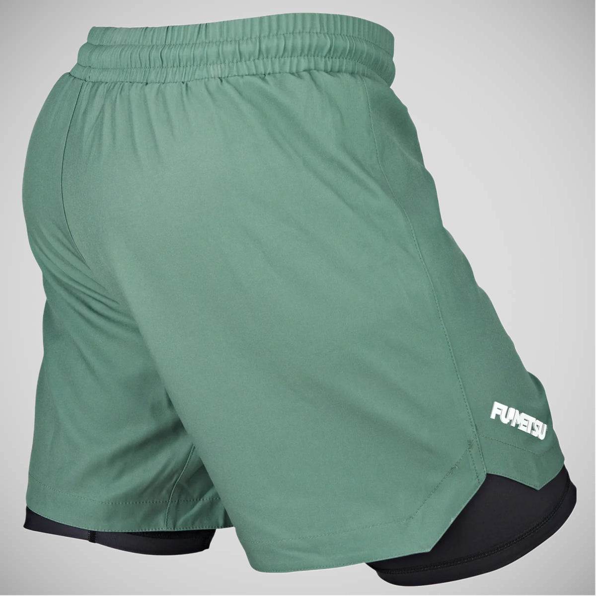 Khaki/Black Fumetsu Dual Layer Fight Shorts    at Bytomic Trade and Wholesale