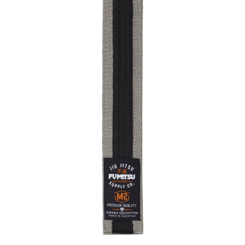 Grey/Black Fumetsu V2 Kids BJJ Belt    at Bytomic Trade and Wholesale