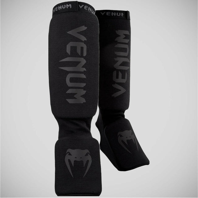 Black/Black Venum Kontact Shin Instep Guards    at Bytomic Trade and Wholesale