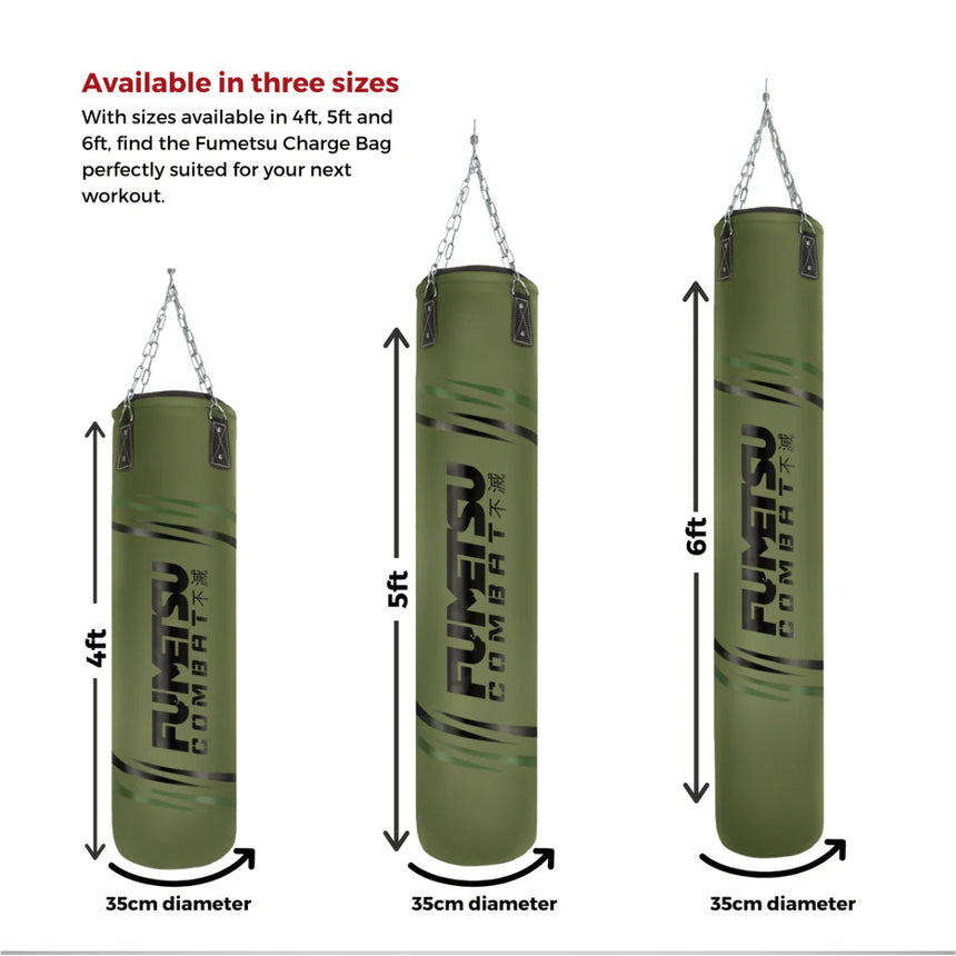 Fumetsu Charge 6ft Punch Bag Khaki    at Bytomic Trade and Wholesale