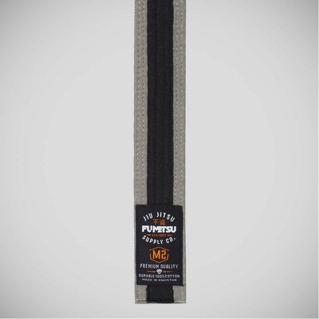 Grey/Black Fumetsu V2 Kids BJJ Belt    at Bytomic Trade and Wholesale