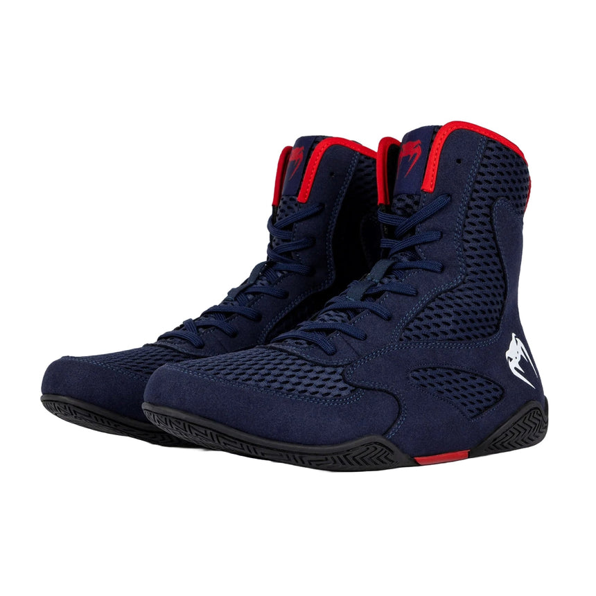 Navy Blue/Red Venum Contender Boxing Shoes    at Bytomic Trade and Wholesale