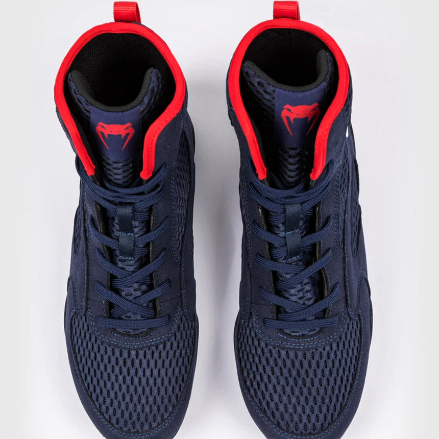 Navy Blue/Red Venum Contender Boxing Shoes    at Bytomic Trade and Wholesale