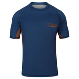 Navy Fumetsu Varsity Short Sleeve Rash Guard    at Bytomic Trade and Wholesale