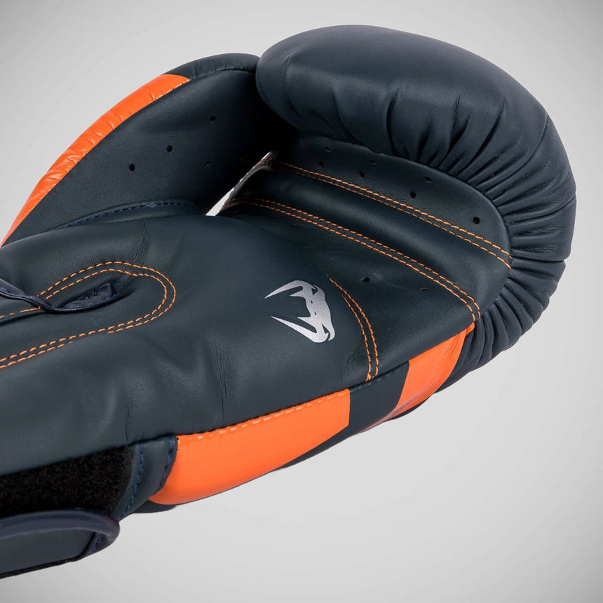 Navy/Silver/Orange Venum Elite Boxing Gloves    at Bytomic Trade and Wholesale