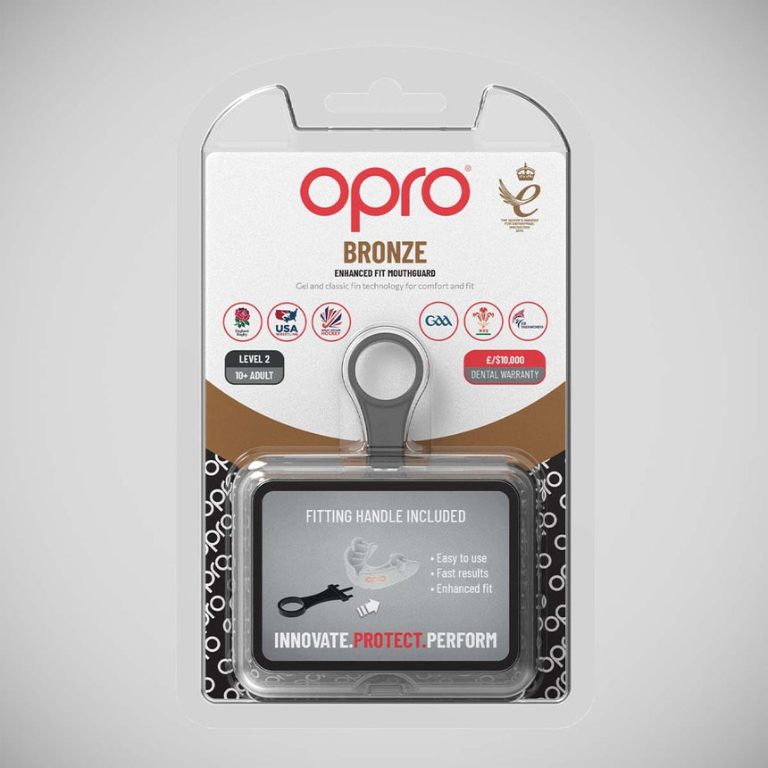 White Opro Bronze Self-Fit Mouth Guard    at Bytomic Trade and Wholesale