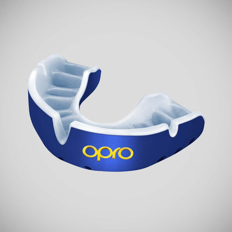 Blue/Pearl Opro Gold Self-Fit Mouth Guard    at Bytomic Trade and Wholesale