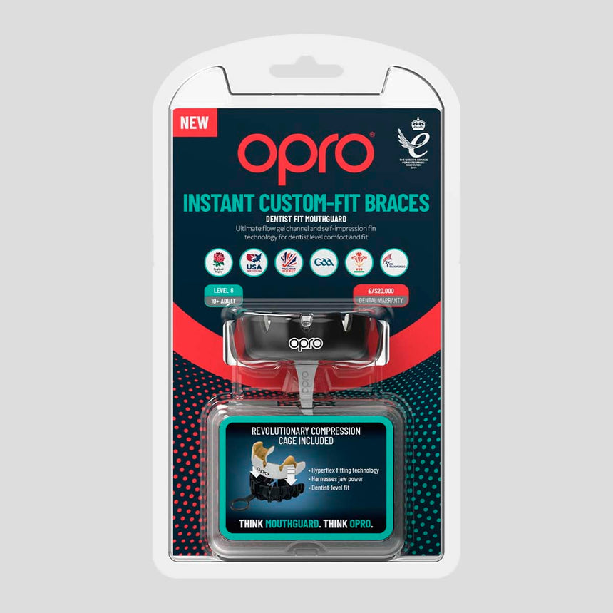 White/Gold Opro Instant Custom-Fit Braces Mouth Guard    at Bytomic Trade and Wholesale