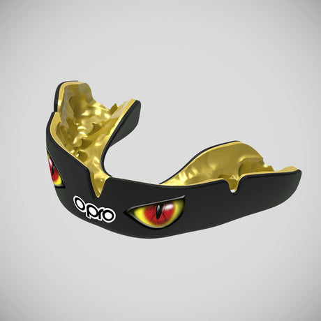 Black/Red/Gold Opro Instant Custom-Fit Eyes Mouth Guard    at Bytomic Trade and Wholesale