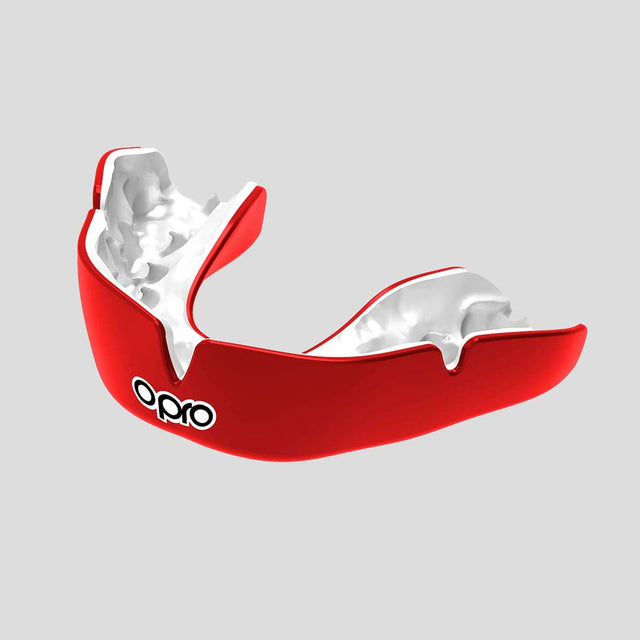 Red/White Opro Instant Custom-Fit Single Colour Mouth Guard Default Title   at Bytomic Trade and Wholesale