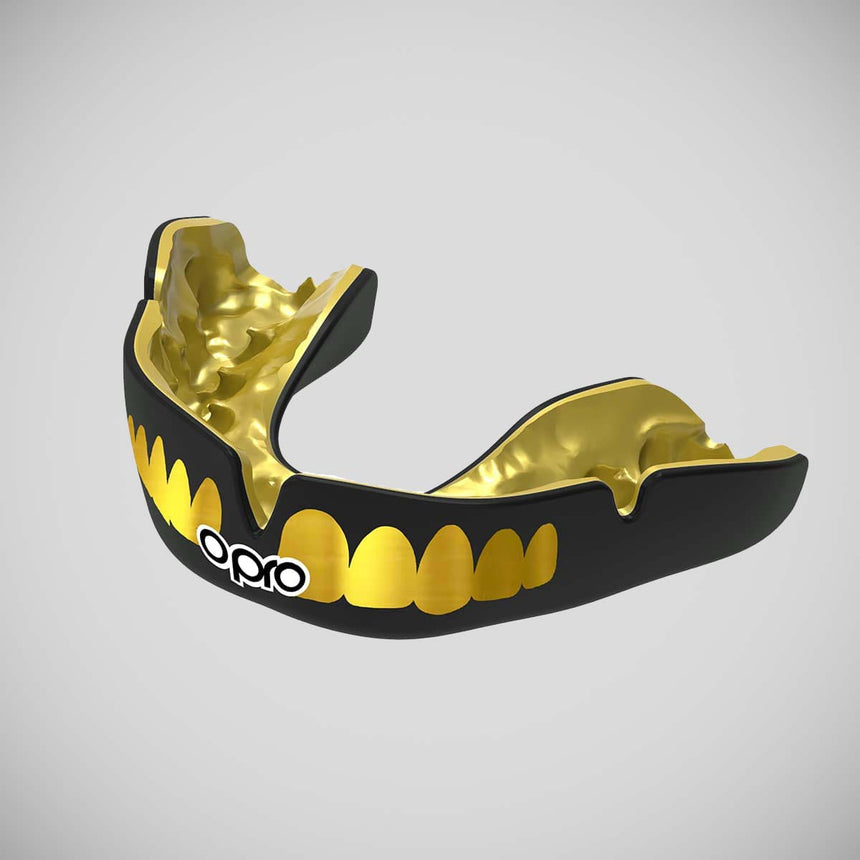 Black/Gold Opro Instant Custom-Fit Teeth Mouth Guard    at Bytomic Trade and Wholesale