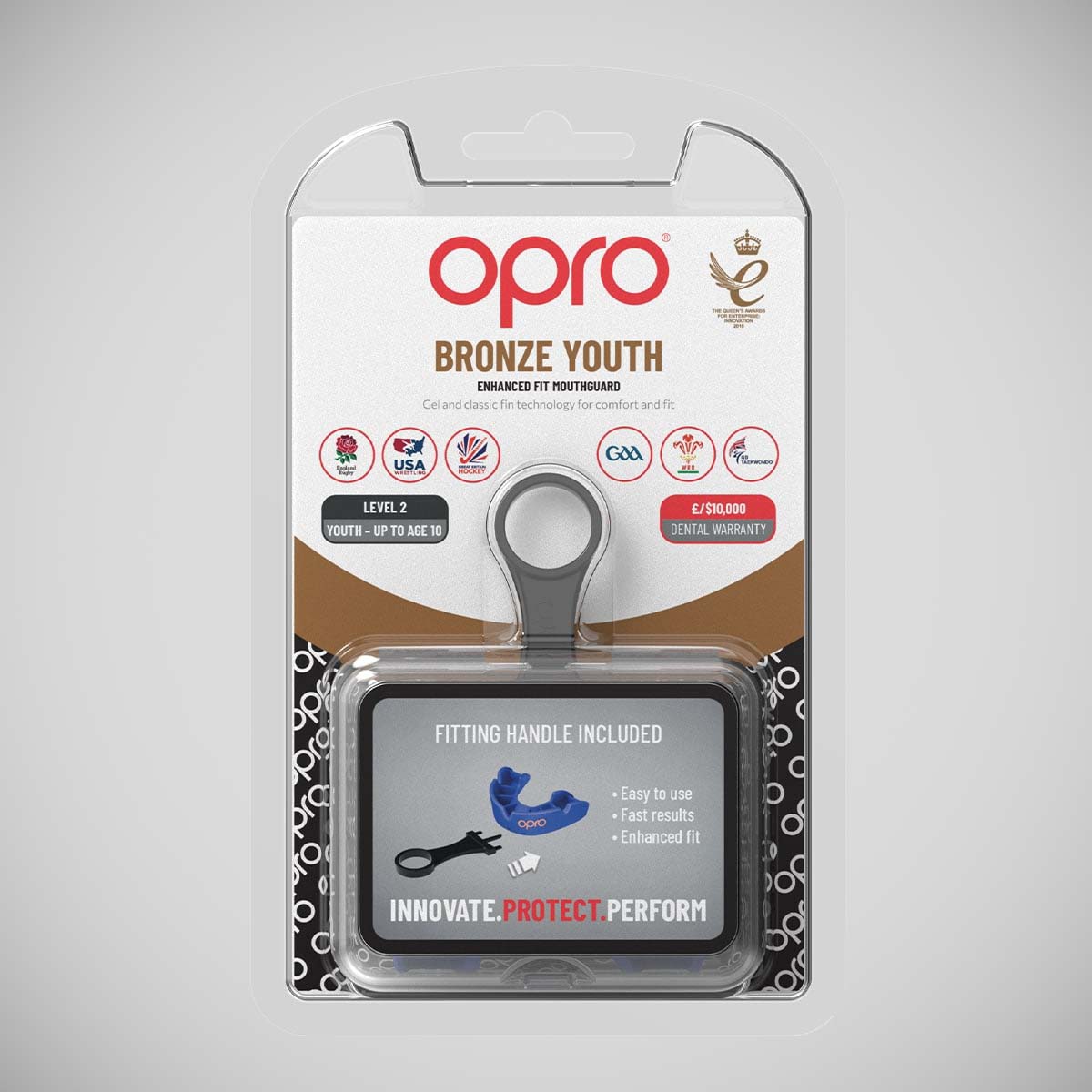 Blue Opro Junior Bronze Self-Fit Mouth Guard    at Bytomic Trade and Wholesale